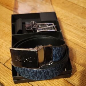 Michael Kors Men's Black and Blue Belt